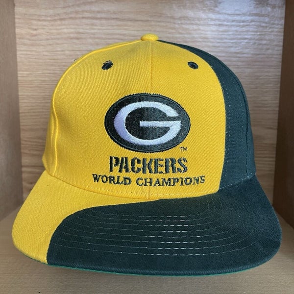 Vintage 1997 NFL Green Bay Packers World Champions Swirl Snapback Hat Cap