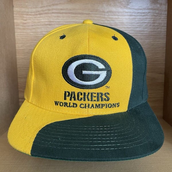 Vintage 1997 NFL Green Bay Packers World Champions Swirl Snapback Hat Cap