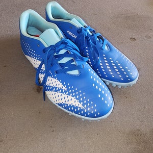 Blue Unisex Size M 8.0 (W 9.0) Adidas Indoor Cleats (Used)