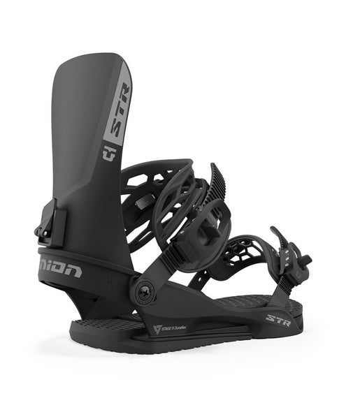 Union STR Snowboard Bindings, Mens Medium (US 8-10), Black New 2024