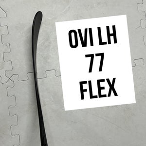 Senior(1x)Left OVI 77 Flex PROBLACKSTOCK Toe Pattern Pro Black Out Unbranded Pro Stock Hockey Sticks