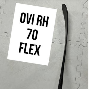 Senior(1x)Right OVI 70 Flex PROBLACKSTOCK Pro Black Out Unbranded Pro Stock Hockey Sticks