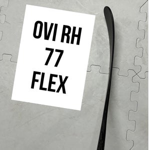 Senior(1x)Right OVI 77 Flex PROBLACKSTOCK Pro Black Out Unbranded Pro Stock Hockey Sticks