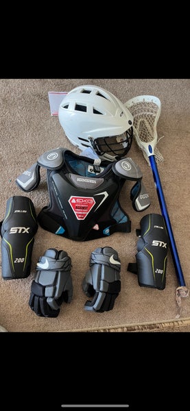 Youth small lacrosse equipment full set up. Meets NOCSAE