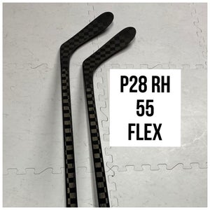 Intermediate(2x)Right P28 55 Flex 63” PROBLACKSTOCK Pro Black Out Unbranded Pro Stock Hockey Sticks