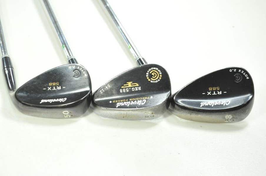 Cleveland 588 RTX 2.0 Black Satin 50*, 54*, 58* Wedge Set