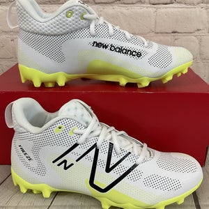 New Balance FREEZJW4 FreezeLX v4 JR Lacrosse Cleats White Yellow US 4 M