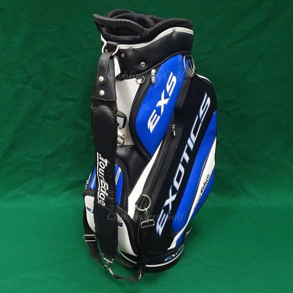 Tour Edge Exotics EXS Black/Blue/White Golf Staff Bag w/ Raincover