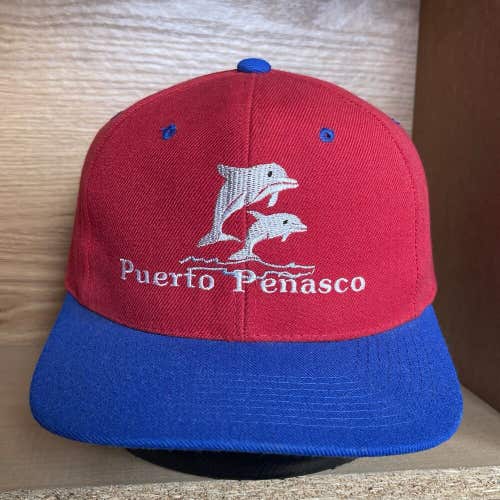 Vintage Puerto Pensacola Mexico Wool Snapback Hat Cap RARE