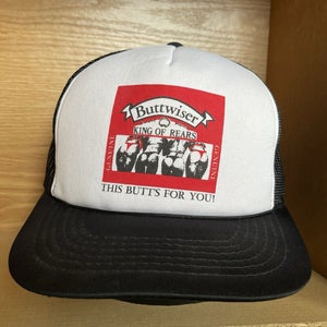Vintage Budweiser Buttwiser King Of Rears This Butts For You Snapback Hat RARE