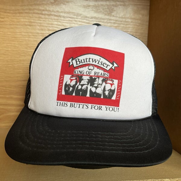 Vintage Budweiser Buttwiser King Of Rears This Butts For You Snapback Hat RARE