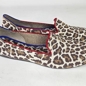 Rothy's Loafer Retired Mocha Spot Animal Leopard Print Round Toe Flat Loafers 12