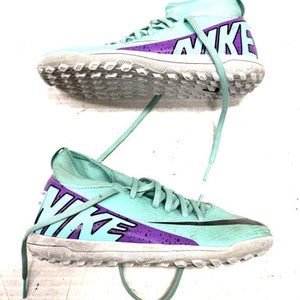 Used Nike Soccer Turf Shoes Turquoise Junior 02 11860-S000288884