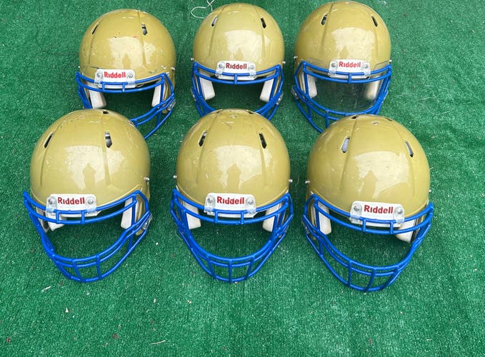 Bundle 6 Helmets Riddell Speed Football Adult 3M, 3Large