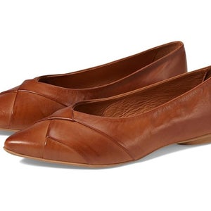 Miz Mooz Josefine Flat Womens 7.5-8 Brown Leather Pointed Toe Slip On Shoes P477