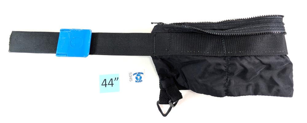 4 Pocket Zipper Cordura Soft Hard Lead Weight Belt 44" Scuba Dive Snorkel #5345