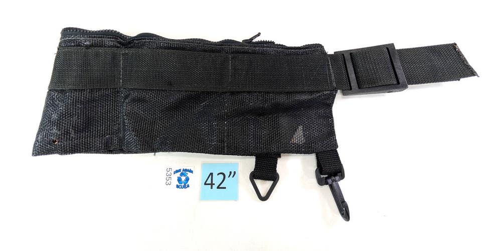 5 Pocket Zipper Mesh Soft Hard Lead Weight Belt 42" Scuba Dive Snorkel #5353