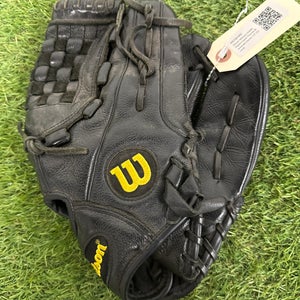 Black Wilson A500 Right Hand Throw Baseball Glove 12" (Used)