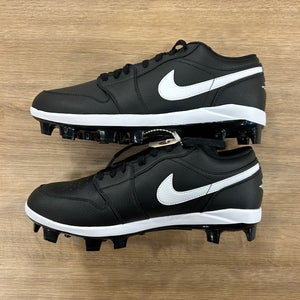 Black Men's Size M 11.5 (W 12.5) Jordan Low Top Footwear Molded Cleats (New)