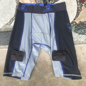 Mad Guy Hockey Compression Shorts with Protective, Boys S/M