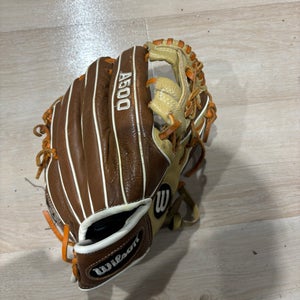 Brown Wilson A500 Right Hand Throw Infield Baseball Glove 11" (Used)