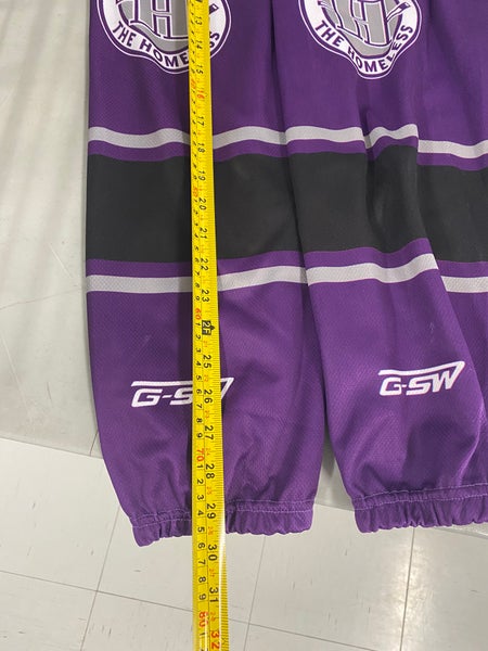 Hockey Helps the Homeless purple socks