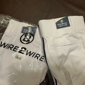 2 pairs of Youth Xl White knickers with Navy piping