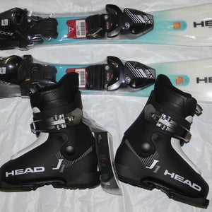 NEW HEAD 67cm skis supershape team + Head J1 black ski boots 15.5 mondo set