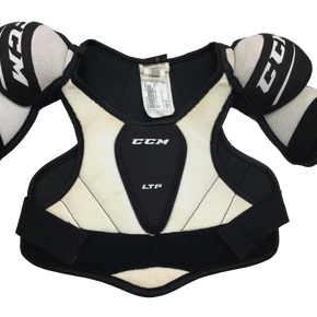 Used CCM LTP Youth Shoulder Pads Black And White LG 11613-S000147438