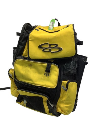 Used BoomBah 4 BAT BACKPACK BB/SB Player Carry Bag Black And Yellow 11347-S000244266