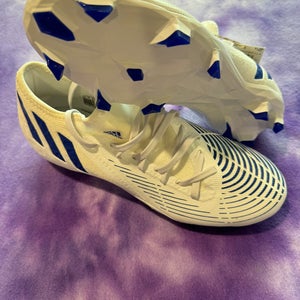 White Men's Size M 7.5 (W 8.5) Adidas Predator edge.3 Cleats Molded Cleats (New)