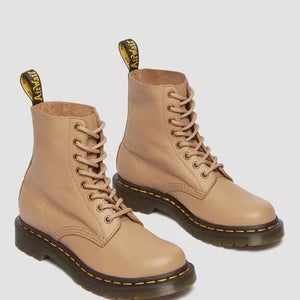 Dr. Martens 1460 Pascal 30920439 Women's US 9 Beige Leather Combat Boots P531