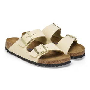 Birkenstock Arizona 1027650 Sandal Unisex M7/W9 Ivory Leather Slip On Slide P501