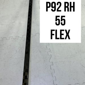 Intermediate(1x)Right P92 55 Flex 63” ProBlackStock™ Unbranded Blackouts Pro Stock Hockey Sticks