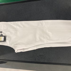 White Unisex Medium Youth Under Armour Game Pants (New)