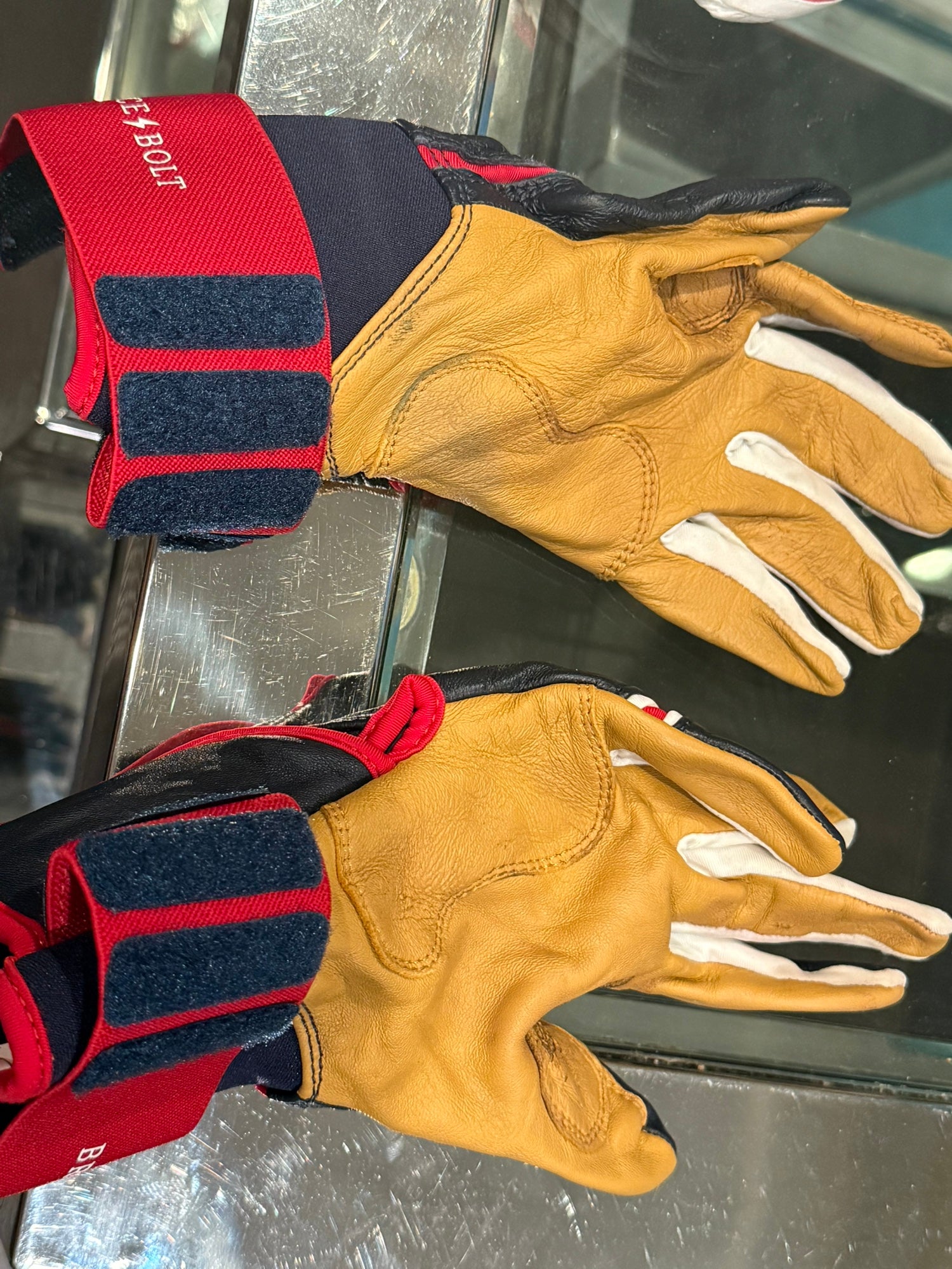 Gants De Frappe Baseball Bruce Bolt Patriot Series - Taille L, Cuir, Vert Liberty, Neufs