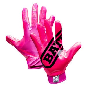 New Battle DOUBLE THREAT FOOTBALL RECEIVER GLOVES YTH XL PINK 11860-BAT9328YXL