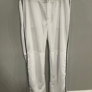 White Men's Large Adult Alleson Game Pants (New)