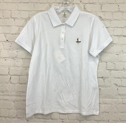 Fairway & Greene Womens Pique Charles River CC Golf Medium White Polo Shirt NWT