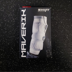 Used Maverik SHIFT ARM PADS Lacrosse Arm Pads/Guards White LG 11849-S000026473