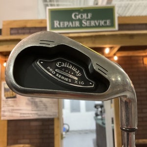 Preowned Callaway Steelhead Pro Series X16 #6 Iron Golf Stiff Flex Steel MRH