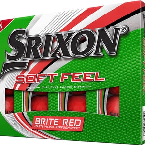 Srixon Soft Feel Golf Balls (Brite Red, 36pk) 3dz 2020 NEW Buy 2dz get 1dz free!