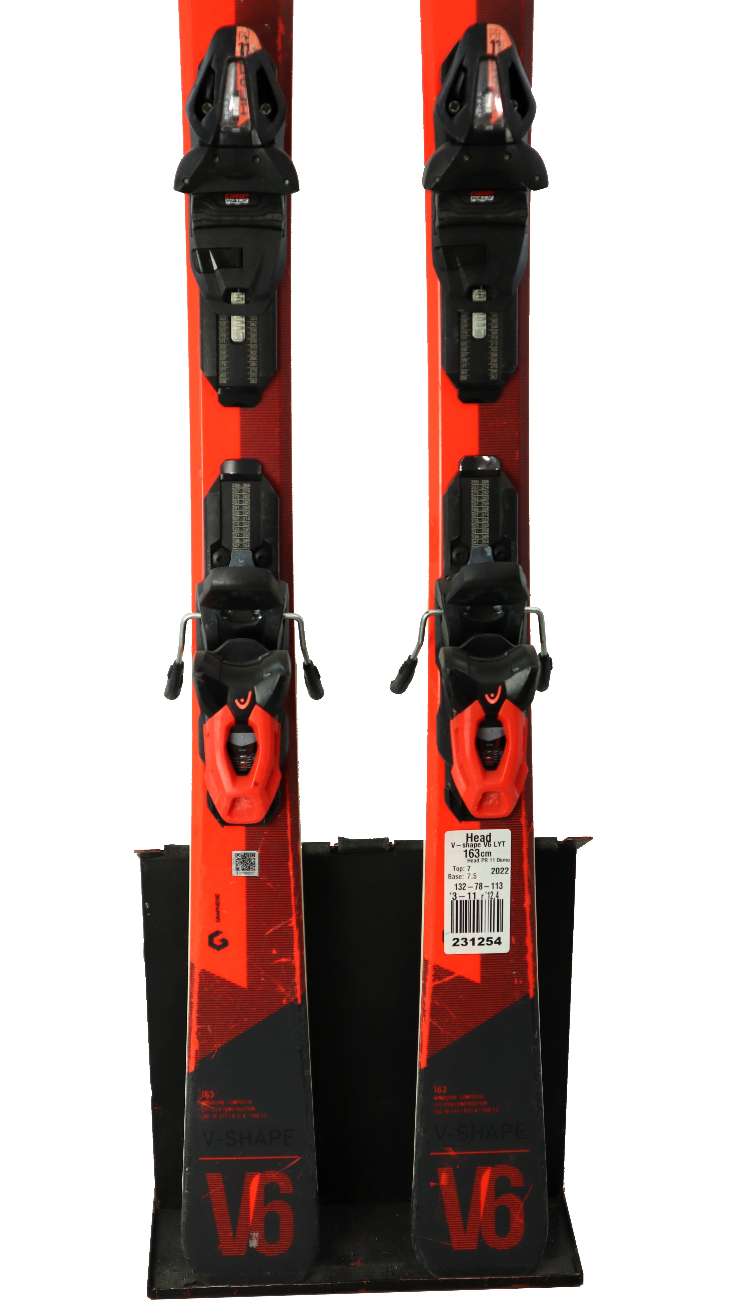 Head V-Shape V6 LYT Demo Ski with Head PR 11 Bindings Size 163