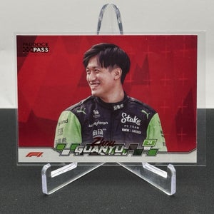 Zhou Guanyu Stake F1 Kick Sauber 2024 Topps F1 Paddock Pass Red Parallel #14