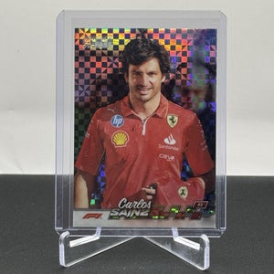 Carlos Sainz Scuderia Ferrari 2024 Topps F1 Paddock Pass X-Fractor Parallel #4