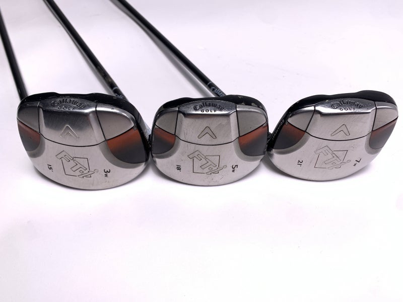 Callaway FT-i Squareway Wood Set 3 5 7 | 15* 18* 21* Fujikura Fit On M Reg RH