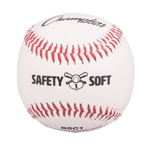 Champion Sports Dozen (12) Safety-Soft Tee Ball Baseballs - Official, Level-1