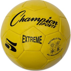 Champion Sports Extreme Soft Touch Butyl Bladder Soccer Ball, Size 5, Yellow