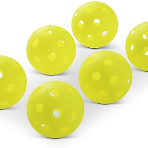 Champion Sports Official Size, INDOOR Recreational Pickleballs: 6 Pack