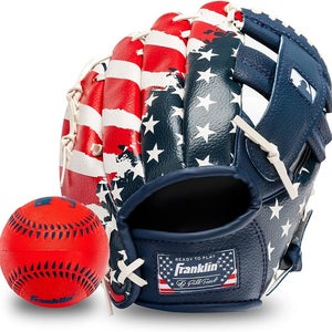 Franklin Sports RTP 9.5" TeeBall Glove with Ball: Right Handed Thrower - USA